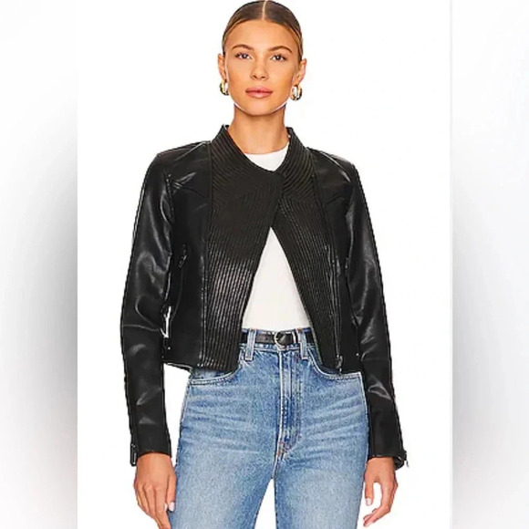 NWT BlankNYC Faux Leather Moto Jacket Black Size Small - Picture 1 of 14